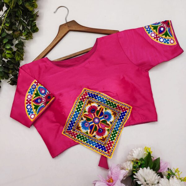 pink embroidery blouse