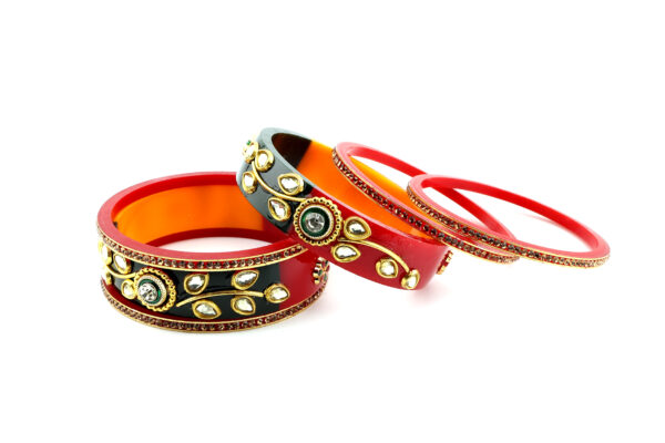 Traditional Acrylic Bracelets with Colorful Beads & Stones – Set for Women