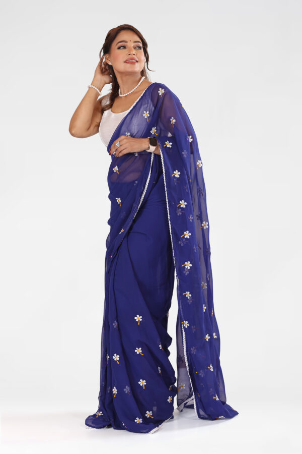 Georgette Saree with Rich Work & Embroidered Blouse