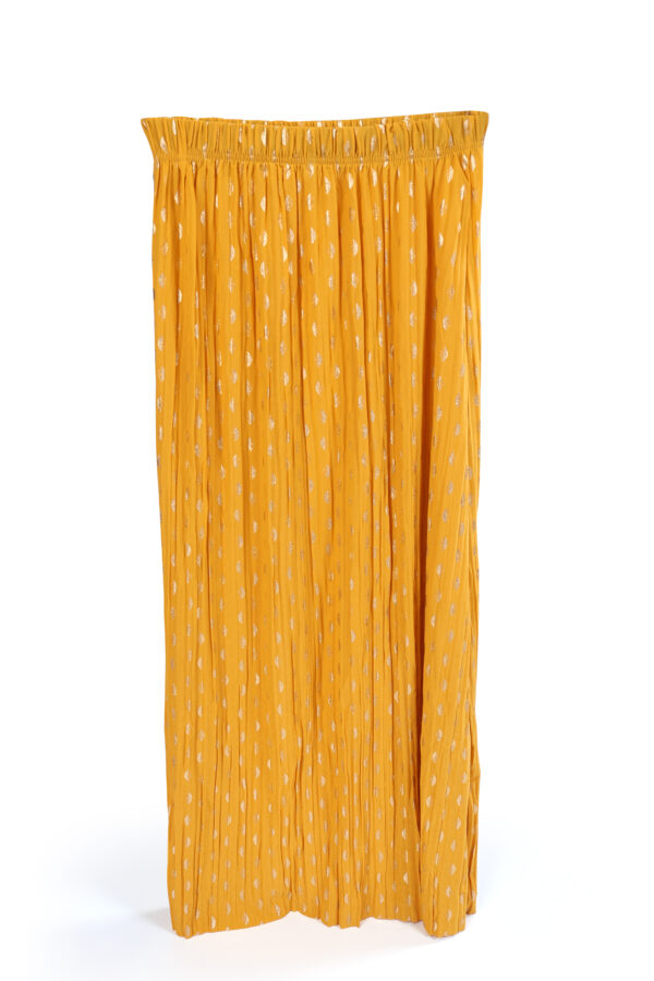 A-Line Lycra Skirt in Masted Color with Golden Dots – Elegant and Stretchable