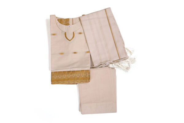 Cotton Kurta Set – 3-Piece Set with Trouser & Dupatta (Sizes 38, 40)