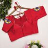 heavy Malbary silk with Embroidery work With Mirr