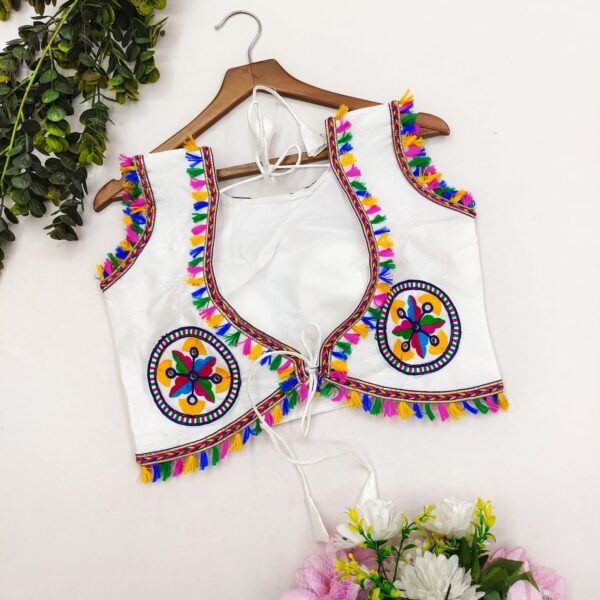 heavy Malbary silk with Embroidery work With Mirr