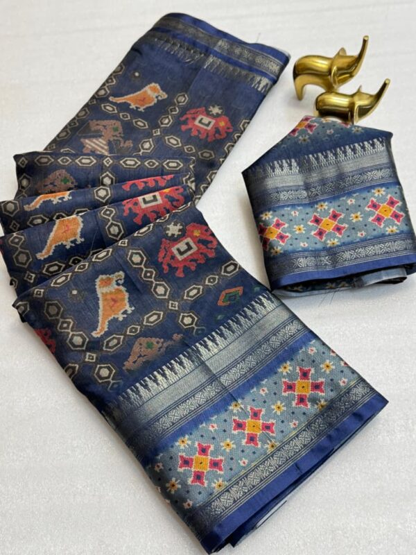 Soft Mangalagiri Saree with All-Over Design & Zari 7057 Border